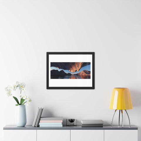 Rock Formation 3 - Stunning Landscape Framed Poster | Abstract Mountain Reflection Wall Art