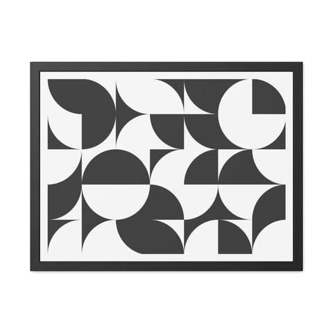 Horizon Grid 3 - Modern Geometric Framed Poster for Stylish Home Decor
