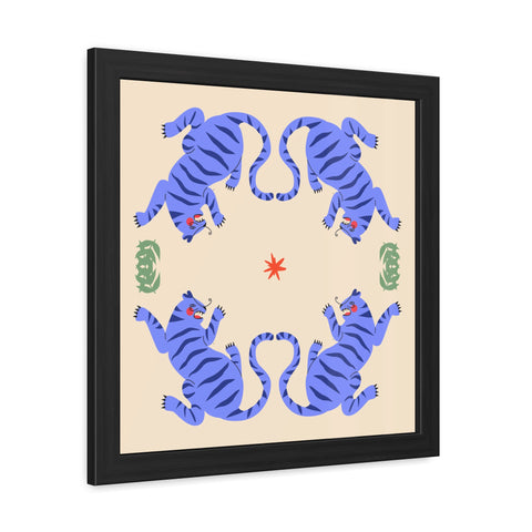 Circus Act 2 - Colorful Tiger Framed Poster – Vibrant Wall Art for Animal Lovers