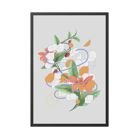 Lavish 3 - Floral Abstract Framed Poster - Modern Art for Home Decor