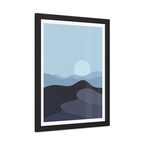 Desert Sun 4 - Serene Landscape Framed Poster – Aesthetic Wall Art for Modern Homes