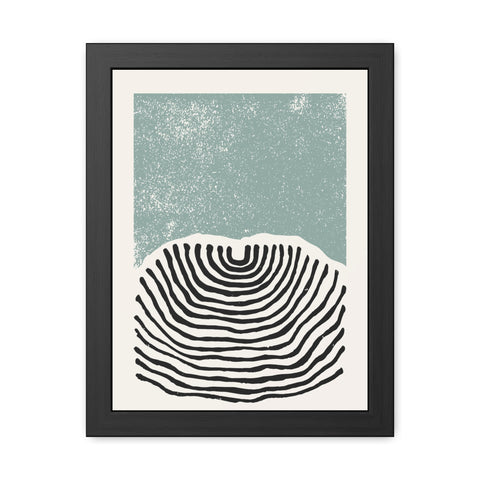 Ink Block 3 - Minimalist Framed Poster Art - Modern Abstract Line Design Decor