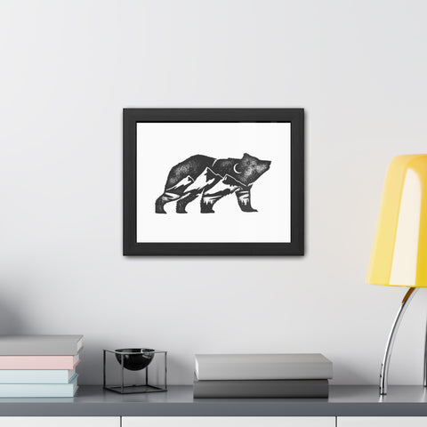 Mountain Bear - Framed Poster – Nature-Inspired Wall Art for Outdoor Enthusiasts
