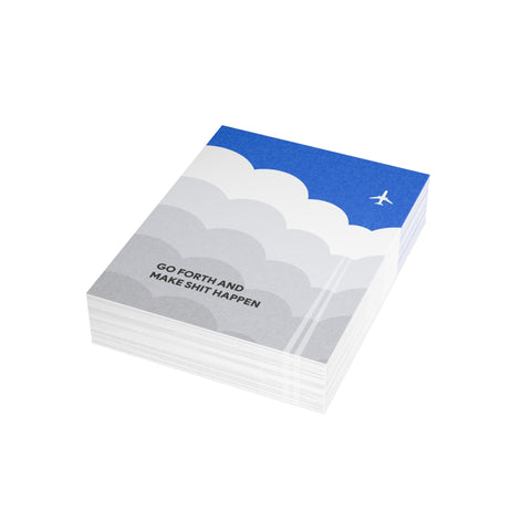 Go forth and make Sh*t happen - Motivational Greeting Card — Abstract Greeting Card - Illustrated, Beautiful, any occasion