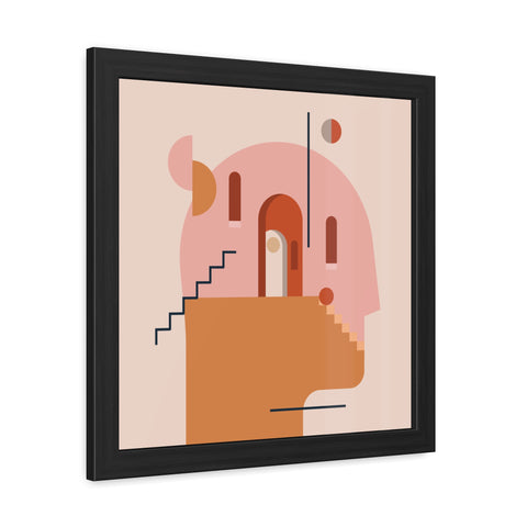 Homehead - Modern Abstract Framed Poster - Minimalist Wall Art for Home Decor