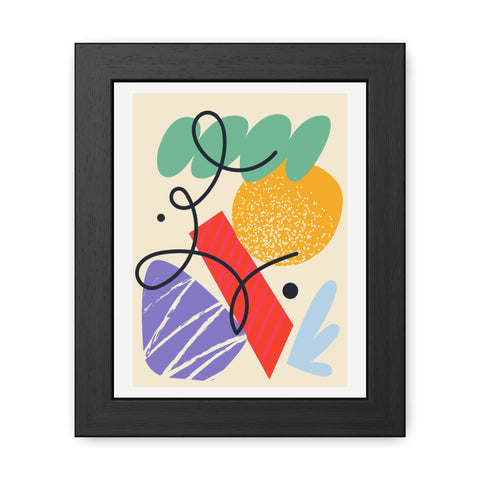 Kurian 3 - Abstract Geometric Framed Poster - Modern Wall Art for Home Décor