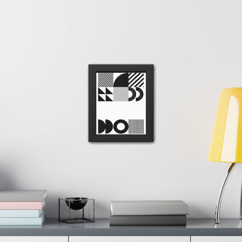 Modern Geometric Framed Posters - Minimalist Black & White Wall Art
