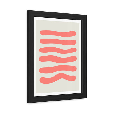 Stratica 6 - Modern Abstract Framed Poster - Wavy Lines Art for Home Decor