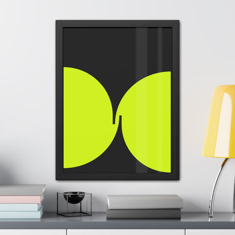 Modernica 4 - Modern Minimalist Framed Poster - Bold Green Abstract Art