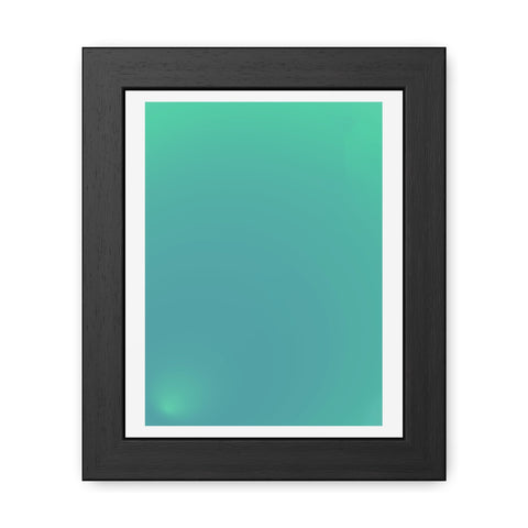 Sunrise 3 - Modern Minimalist Framed Posters - Serene Turquoise Wall Art