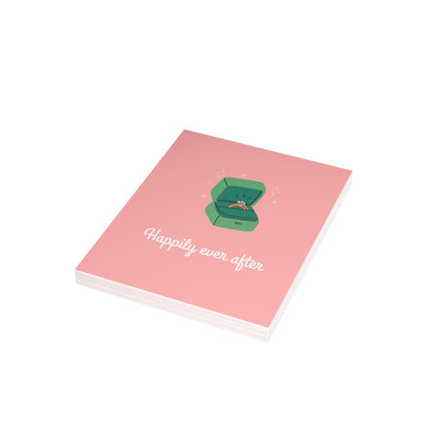 "Happily Ever After" Wedding Proposal Greeting Card — Wedding / Engagement Greeting Card - Illustrated, Funny, Snarky, Modern