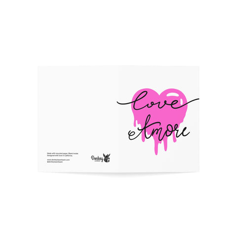 'Love è Amore' Pink Drip Heart Card — Love / Valentine Greeting Card - Illustrated, Funny, Snarky, Modern