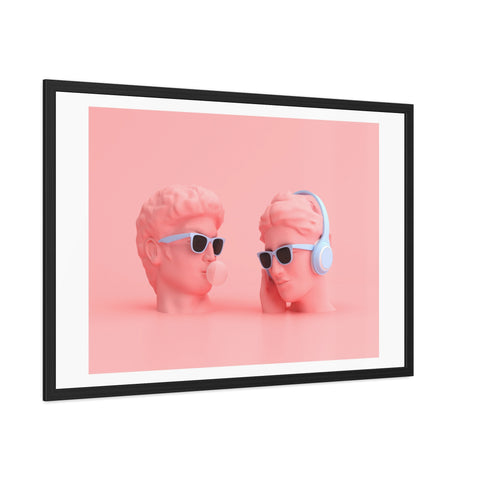 Popped - Trendy Framed Posters - Retro Vibes with Stylish Heads & Headphones