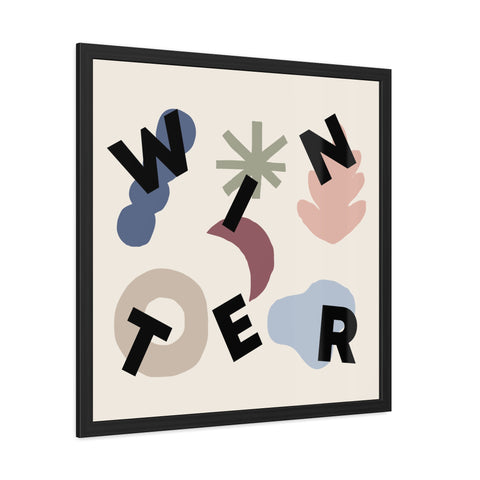 Seasons - Modern Winter Framed Poster - Minimalist Home Decor