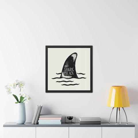 Shark Beach Framed Poster - Wall Art for Beach Lovers