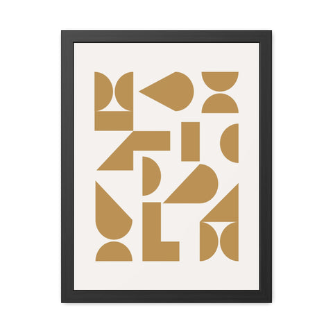 Crown 4 - Modern Geometric Framed Poster - Minimalist Art for Home Decor