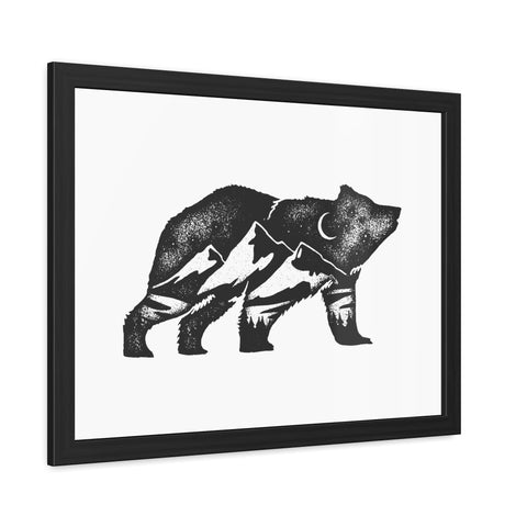 Mountain Bear - Framed Poster – Nature-Inspired Wall Art for Outdoor Enthusiasts