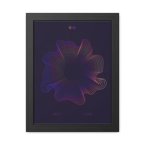 Sound Nova 2 - Vibrant Abstract Wave Framed Poster - Modern Wall Art for Music Lovers