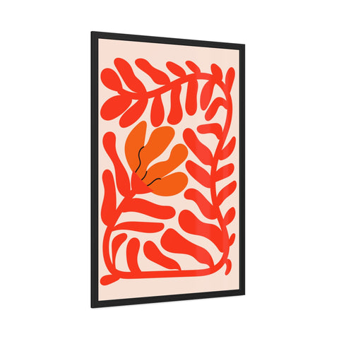 Marinda 9 - Vibrant Floral Framed Poster | Modern Home Decor | Abstract Art for Living Room