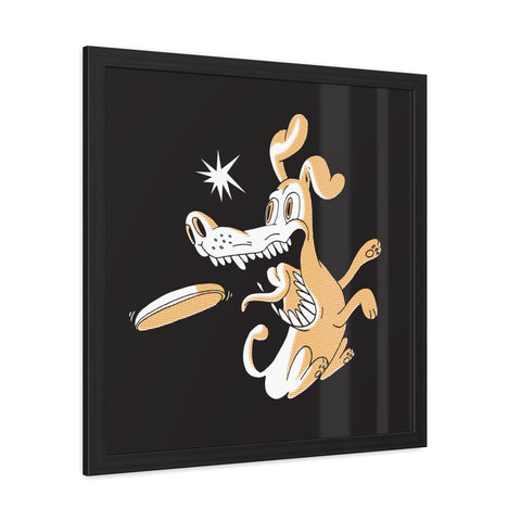 Catch it - Playful Dog Framed Poster - Fun Pet Decor for Animal Lovers