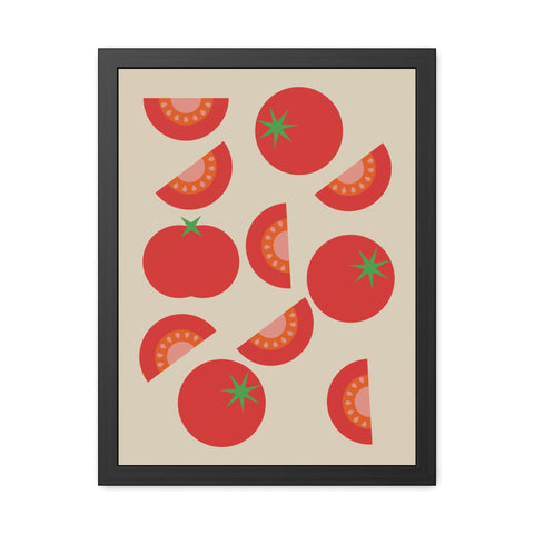 Tomatos off the vine - Framed Poster - Vibrant Wall Art for Kitchen Decor