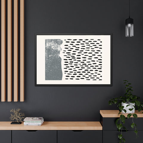 Ink Stamp 6 - Modern Abstract Framed Poster - Minimalist Wall Art for Home Decor