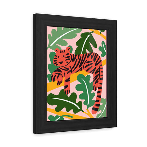 Amazon 1 - Tropical Tiger Framed Poster - Colorful Wall Art for Jungle Lovers