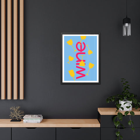 Sonoma 3 - Wine Themed Framed Poster - Fun Wall Art for Home Bar & Celebration Decor