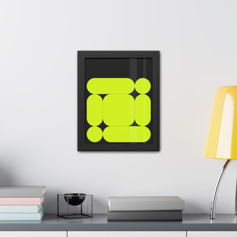 Modernica 3 - Modern Abstract Framed Poster - Vibrant Geometric Wall Art