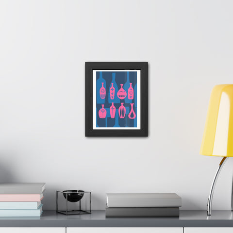 Wine Country 4 - Vibrant Bottles Framed Poster - Modern Art Home Decor