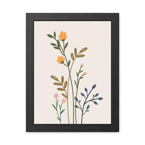 Floral Growth 2 - Botanical Framed Poster - Elegant Floral Wall Art for Home Decor