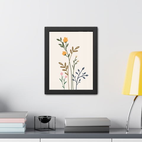Floral Growth 2 - Botanical Framed Poster - Elegant Floral Wall Art for Home Decor