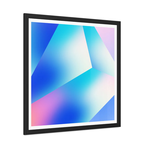 Prisma 1 - Abstract Blue Framed Posters - Modern Art Decor for Home & Office