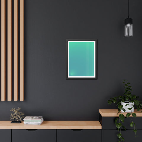 Sunrise 3 - Modern Minimalist Framed Posters - Serene Turquoise Wall Art