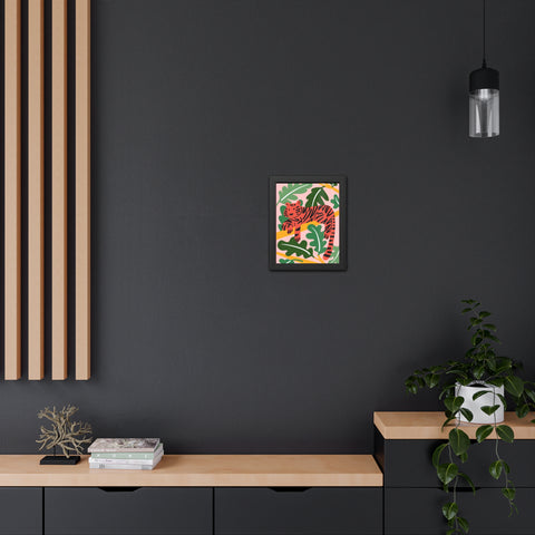 Amazon 1 - Tropical Tiger Framed Poster - Colorful Wall Art for Jungle Lovers