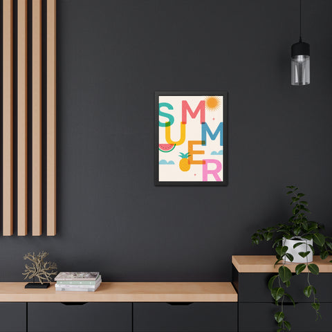 Summer 1 - Colorful Summer Framed Poster - Vibrant Tropical Wall Art
