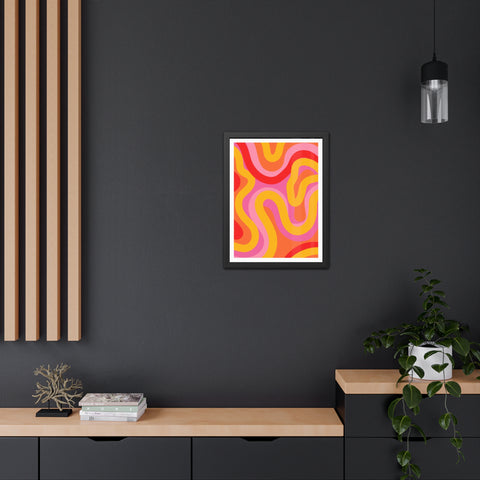 Natural Formation 5 - Vibrant Abstract Framed Poster - Funky Wall Art for Home Decor