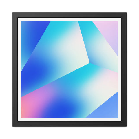 Prisma 1 - Abstract Blue Framed Posters - Modern Art Decor for Home & Office
