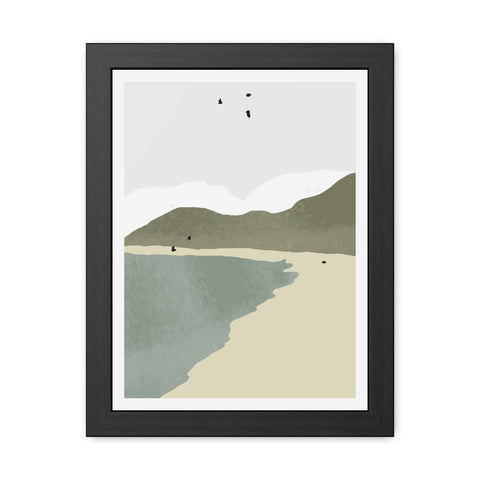 North 1 - Modern Coastal Framed Poster - Minimalist Beach Wall Art
