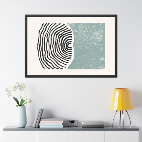 Ink Stamp 5 - Abstract Framed Art Print - Modern Vibes for Home Décor