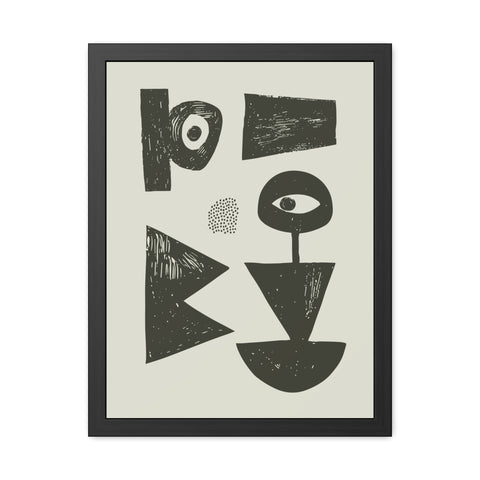 Jonathan 1 - Abstract Geometric Framed Poster Artwork - Modern Home Decor
