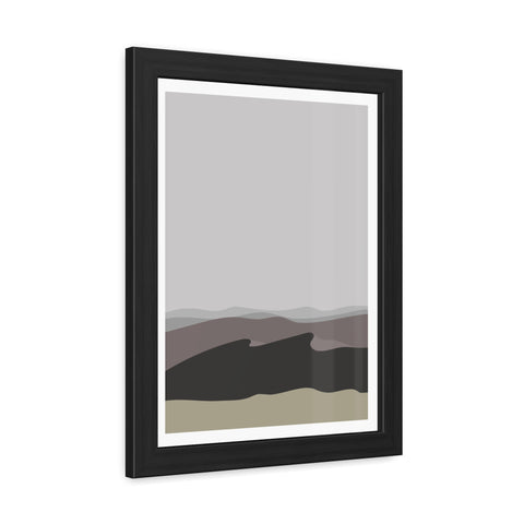 Desert Sun 2 - Modern Landscape Framed Poster - Wall Art for Home Decor - Neutral Tones