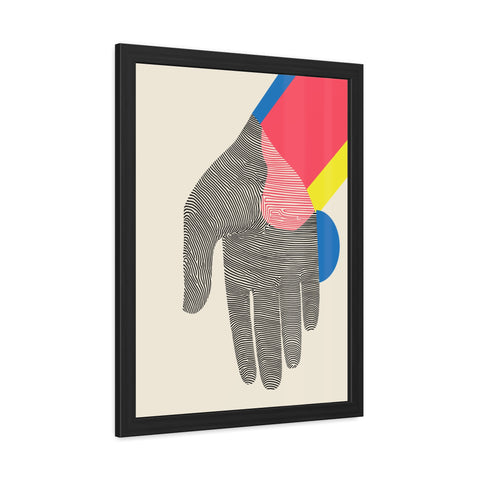 Cristobal 3 - Modern Art Framed Poster - Abstract Hand Design for Stylish Home Décor