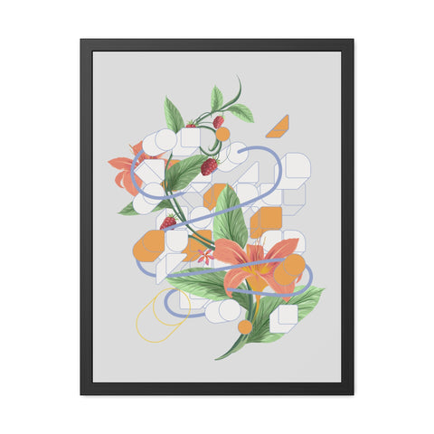 Lavish 3 - Floral Abstract Framed Poster - Modern Art for Home Decor