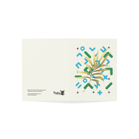 Botanical Geometric Greeting Card — Abstract Greeting Card - Illustrated, Beautiful, any occasion