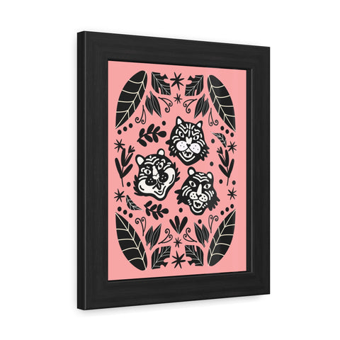 Mirror 5 - Playful Jungle Themed Framed Posters - Tiger and Leopard Artwork for Kids' Rooms