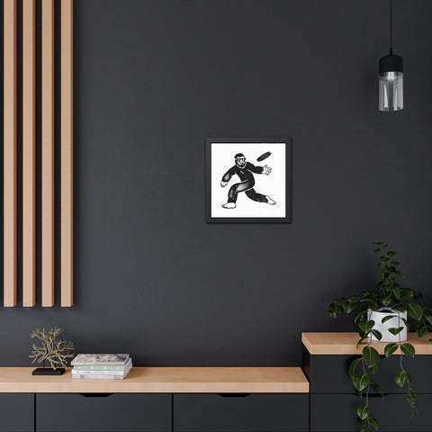 Frisbee - Cool Sasquatch Framed Poster - Fun Wall Art for Outdoorsy Decor