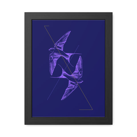Wings 2 - Elegant Framed Bird Poster Art - Modern Decor for Nature Lovers