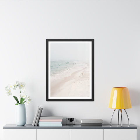 Silent Beach - Serene Coastal Framed Poster | Beach Wall Art Decor for Home & Office