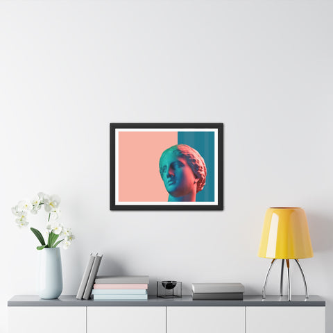 Look - Modern Art Framed Posters - Abstract Head Sculpture Decor for Home & Office